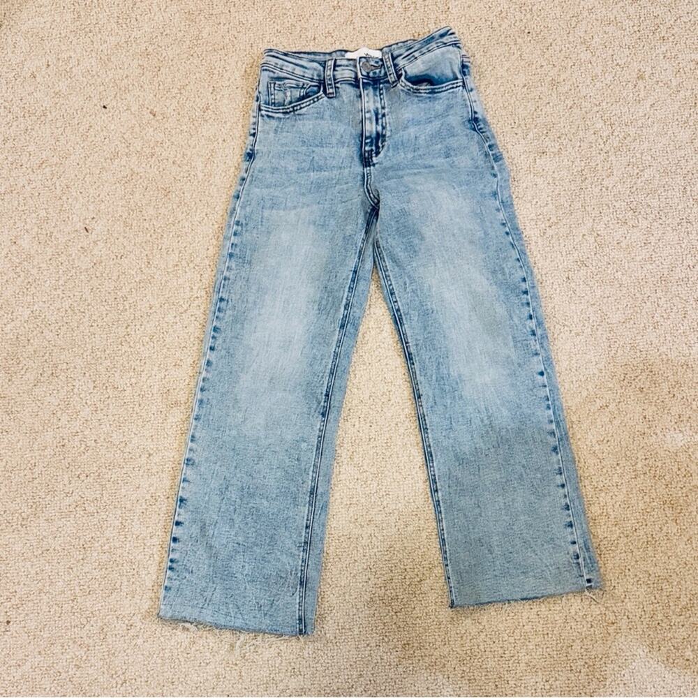 VERVET Light Blue Jeans Kick Crop Stretch Style Size 25